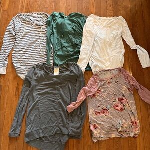 Women's Maternity Size Small Bundle Long Sleeve Tops